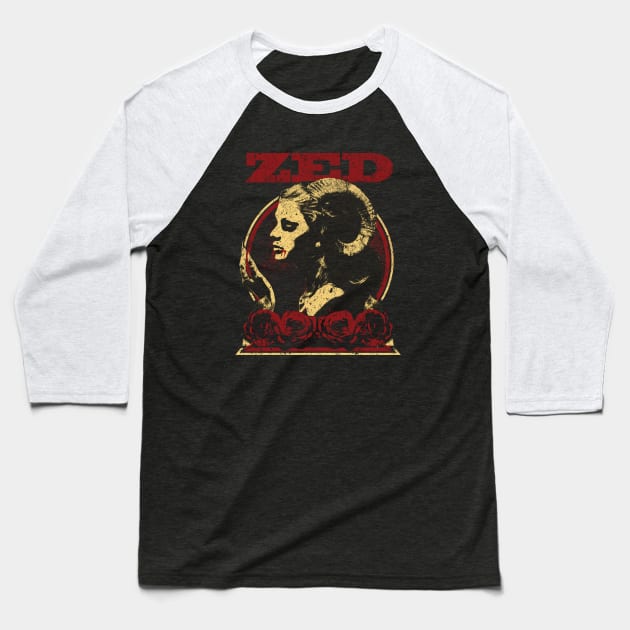 ZED - Devil Rose - Color Baseball T-Shirt by ZEDISDED